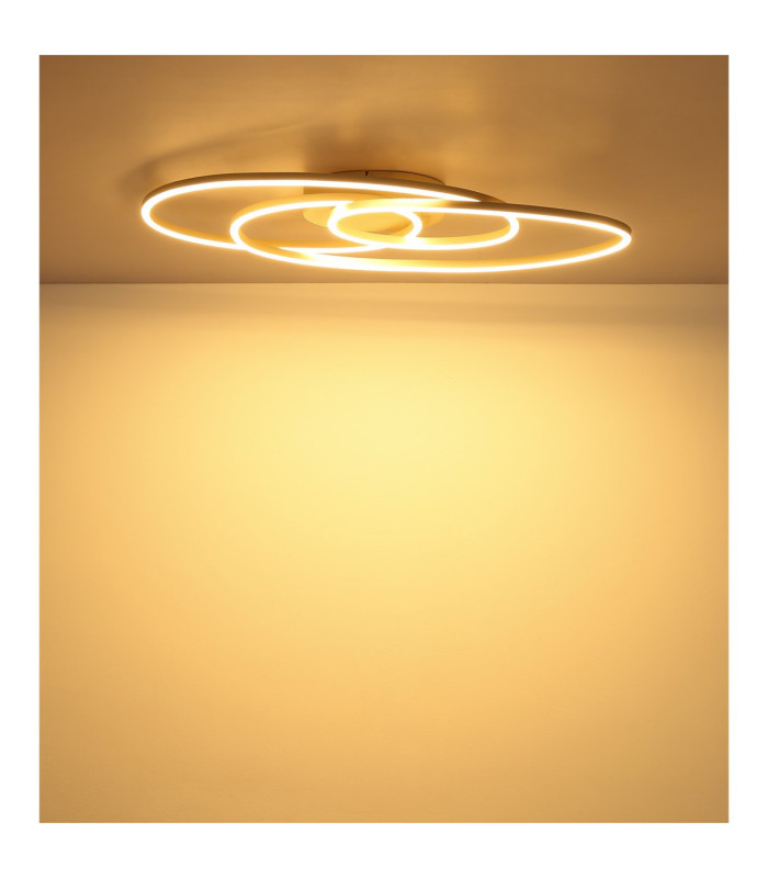 Spira Semi Flush Ceiling Light Matt White LED 3000K-5