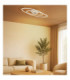 Spira Semi Flush Ceiling Light Matt White LED 3000K-6