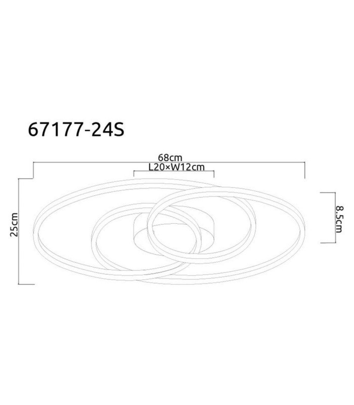 Spira Semi Flush Ceiling Light Matt White LED 3000K-7