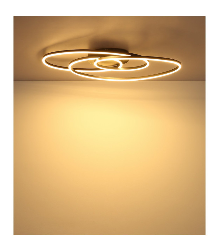 Spira Semi Flush Ceiling Light Matt Black LED 3000K-5