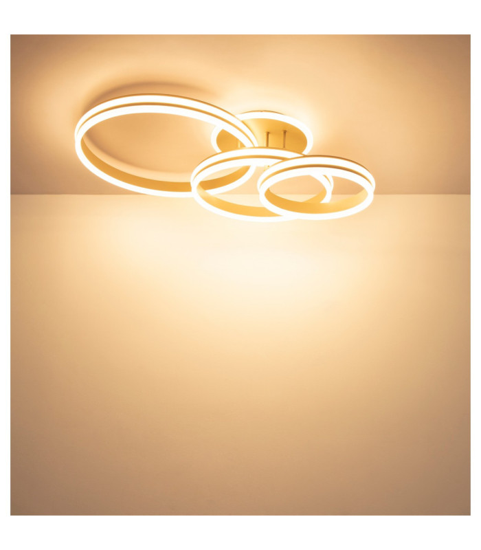 Rubio Semi Flush Ceiling Light Matt Sand LED 3000K-6