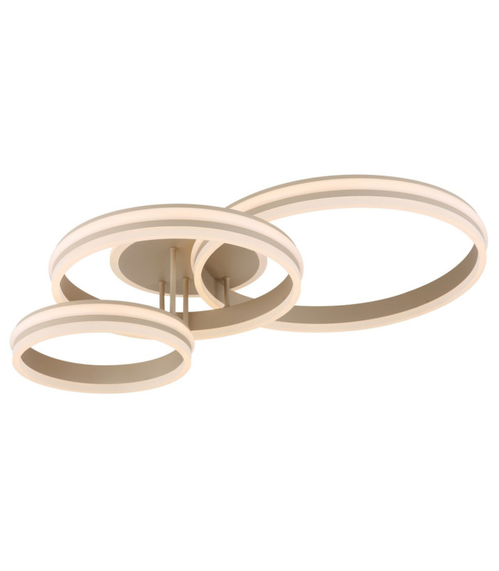 Rubio Semi Flush Ceiling Light Matt Sand LED 3000K-8