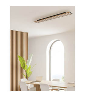 Hayden Semi Flush Ceiling Light Matt Black LED 2700/6500K-2