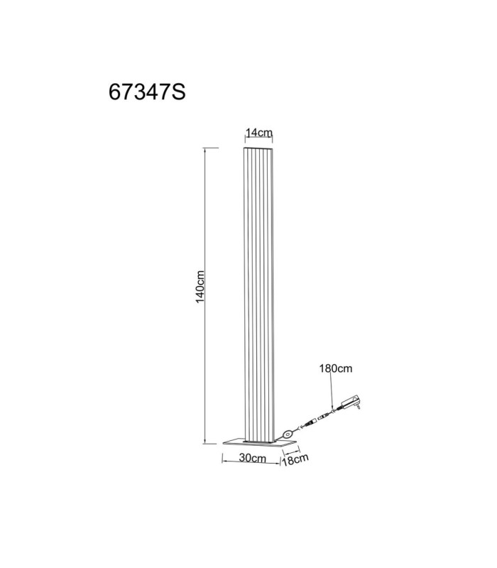 Hayden LED Integrated Floor Lamp Matt Black LED 3000K-7
