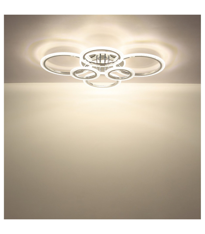 Salinas Semi Flush Ceiling Light Chrome LED 2700/4000/6000K-8
