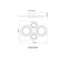 Anthony Semi Flush Ceiling Light Matt White LED 3000/4200/6500K-10