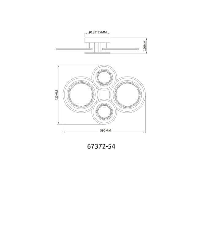 Anthony Semi Flush Ceiling Light Matt White LED 3000/4200/6500K-10