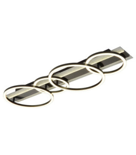 Norberto Quad Ring Semi Flush Ceiling Light Matt Black LED 4000K-1