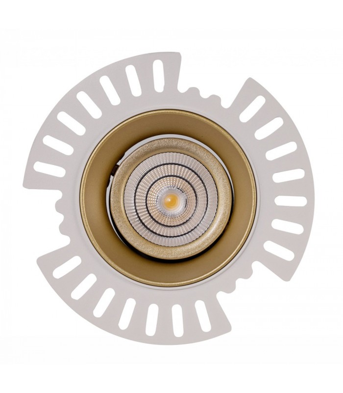 LED Recessed Tiltable Downlight, Gold Trimless, 60 deg. Beam Angle, 760lm, 3000K, IP20, DRIVER NOT INC. - 10