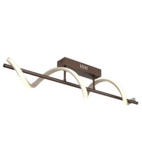 Spiro Semi Flush Ceiling Light Matt Coffee LED 3000K-1