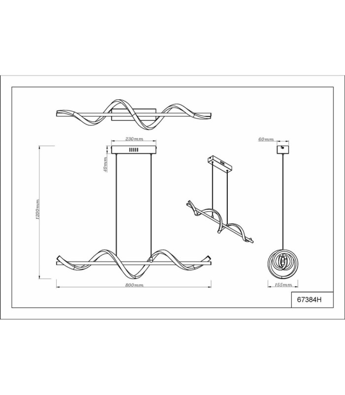Spiro Pendant Ceiling Light Matt Coffee LED 3000K-7
