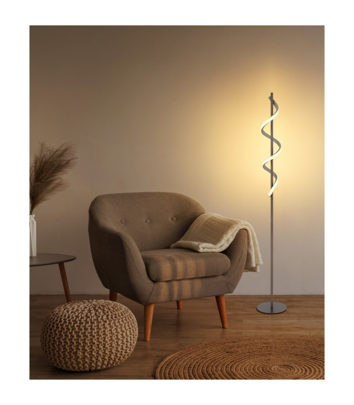 Spiro LED Integrated Floor Lamp Matt Coffee LED 3000K-2