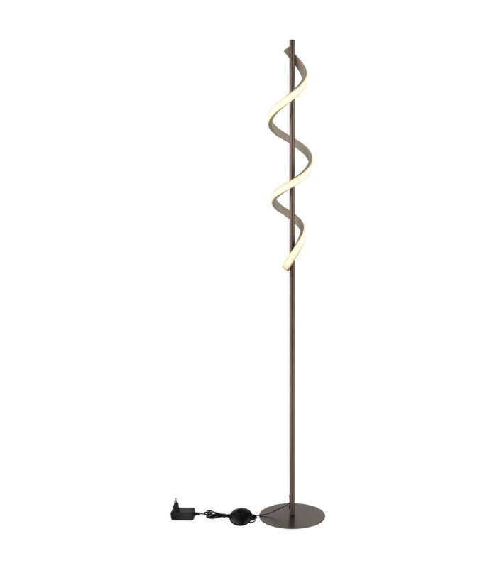 Spiro LED Integrated Floor Lamp Matt Coffee LED 3000K-5