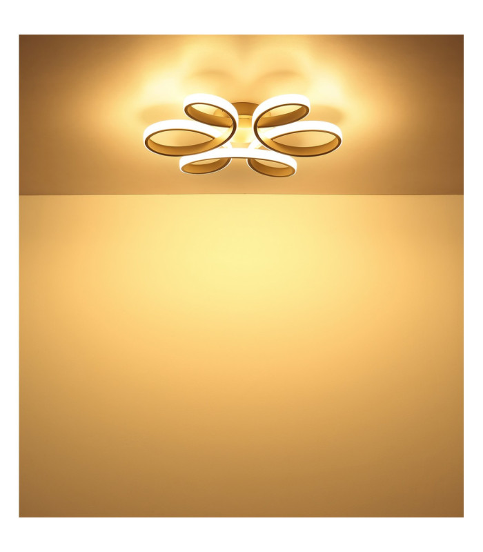 Orbita Semi Flush Ceiling Light Matt Sand LED 3000K-6
