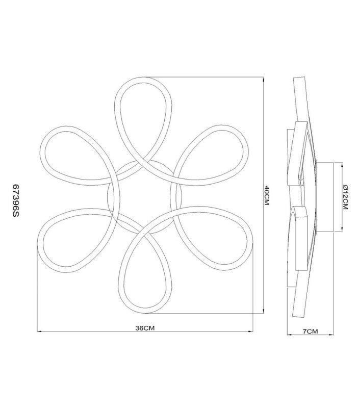Orbita Semi Flush Ceiling Light Matt Sand LED 3000K-7