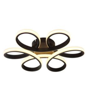 Orbita Semi Flush Ceiling Light Matt Black LED 3000K-1