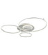 Johnson I Semi Flush Ceiling Light Brushed Silver LED 2700/6500K-1