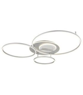 Johnson I Semi Flush Ceiling Light Brushed Silver LED 2700/6500K-1