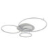 Johnson I Semi Flush Ceiling Light Brushed Silver LED 2700/6500K-3