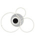 Johnson I Semi Flush Ceiling Light Brushed Silver LED 2700/6500K-4