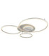 Johnson I Semi Flush Ceiling Light Brushed Silver LED 2700/6500K-10