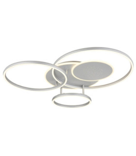 Johnson II Semi Flush Ceiling Light Brushed Silver LED 2700/6500K-1