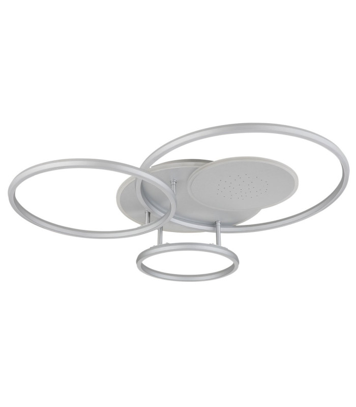 Johnson II Semi Flush Ceiling Light Brushed Silver LED 2700/6500K-3