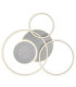 Johnson II Semi Flush Ceiling Light Brushed Silver LED 2700/6500K-4