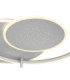 Johnson II Semi Flush Ceiling Light Brushed Silver LED 2700/6500K-5