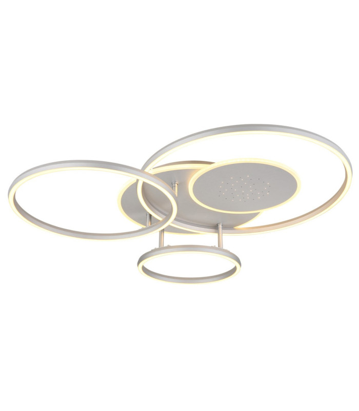 Johnson II Semi Flush Ceiling Light Brushed Silver LED 2700/6500K-6