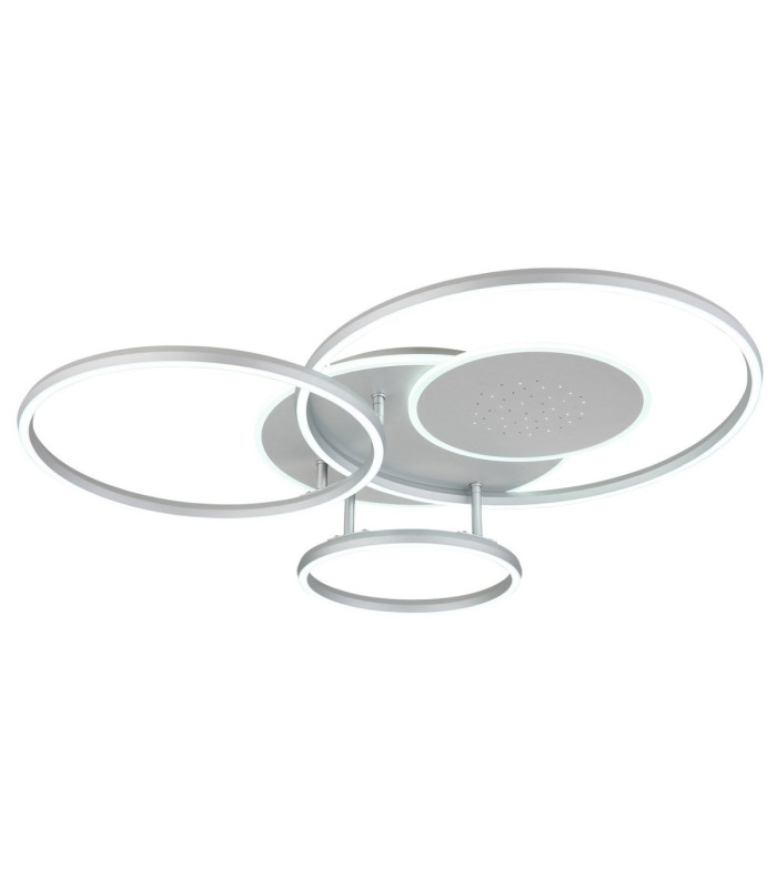 Johnson II Semi Flush Ceiling Light Brushed Silver LED 2700/6500K-7