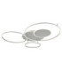 Johnson III Semi Flush Ceiling Light Brushed Silver LED 2700/6500K-1