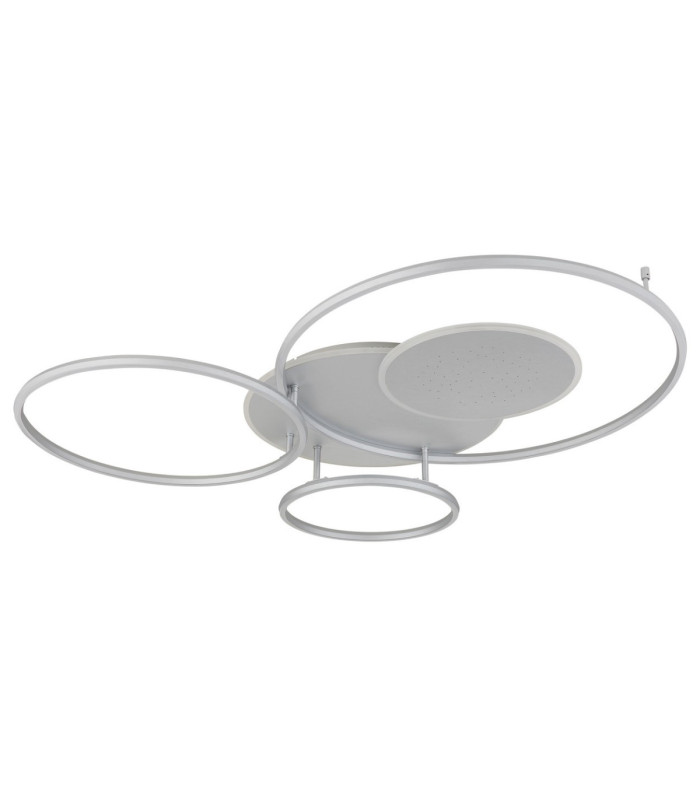 Johnson III Semi Flush Ceiling Light Brushed Silver LED 2700/6500K-3