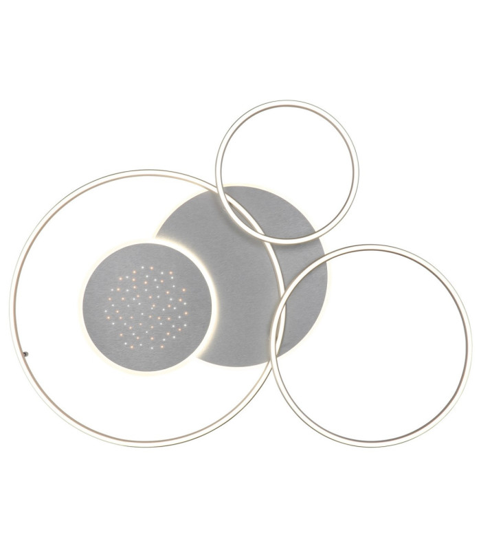 Johnson III Semi Flush Ceiling Light Brushed Silver LED 2700/6500K-4