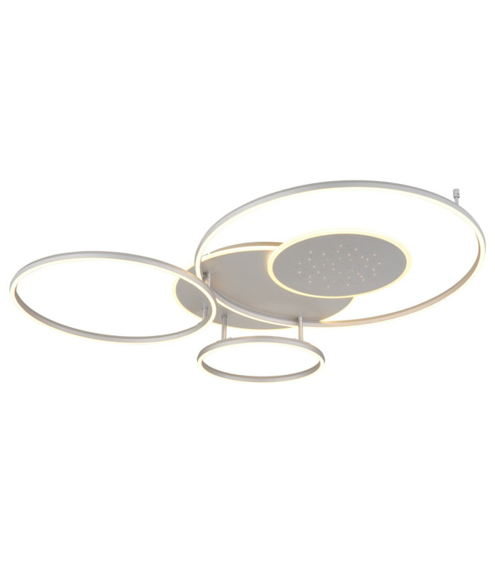 Johnson III Semi Flush Ceiling Light Brushed Silver LED 2700/6500K-5