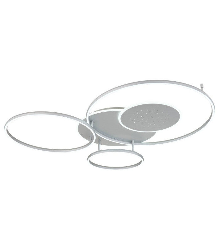 Johnson III Semi Flush Ceiling Light Brushed Silver LED 2700/6500K-6
