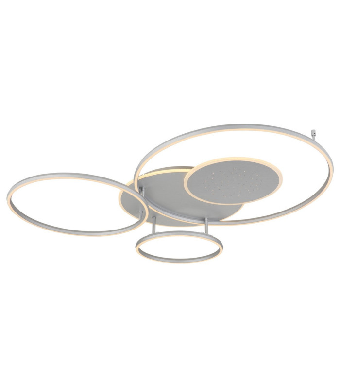 Johnson III Semi Flush Ceiling Light Brushed Silver LED 2700/6500K-9