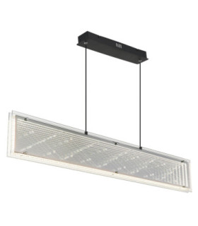 Mirrora Bar Pendant Ceiling Light Matt Black Glass Mirror LED 2700/6500K-1