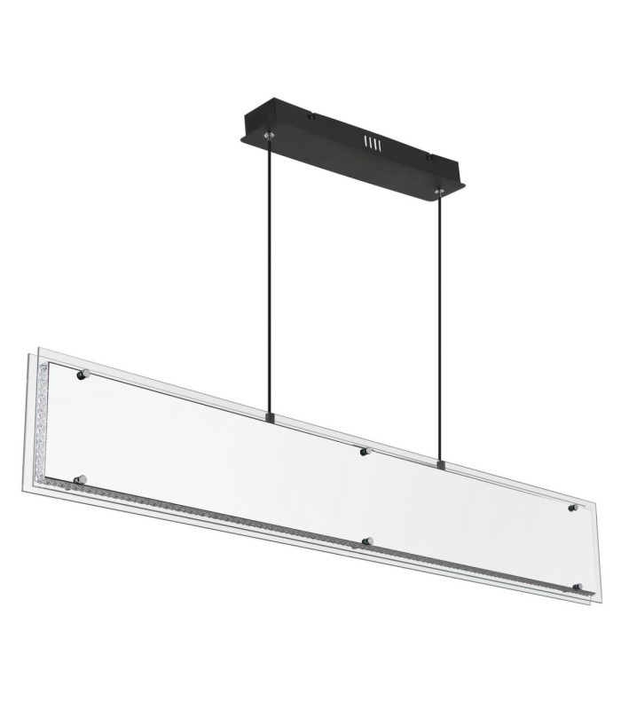 Mirrora Bar Pendant Ceiling Light Matt Black Glass Mirror LED 2700/6500K-3