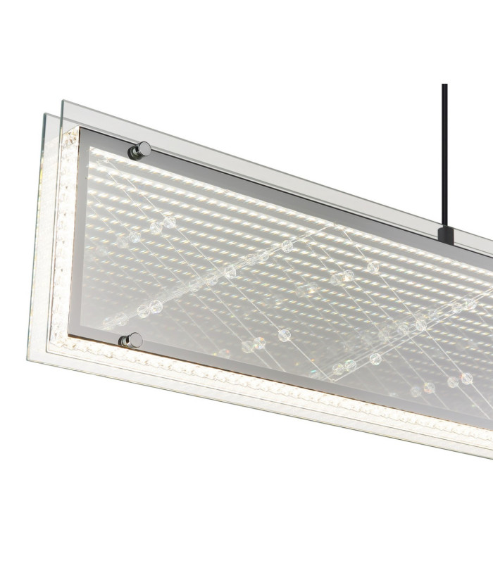 Mirrora Bar Pendant Ceiling Light Matt Black Glass Mirror LED 2700/6500K-5