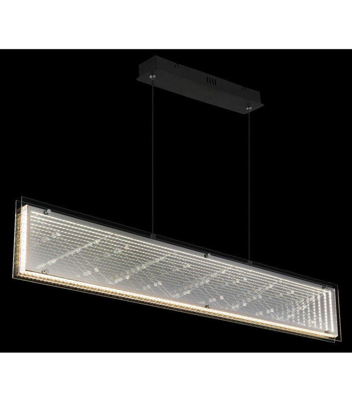 Mirrora Bar Pendant Ceiling Light Matt Black Glass Mirror LED 2700/6500K-6