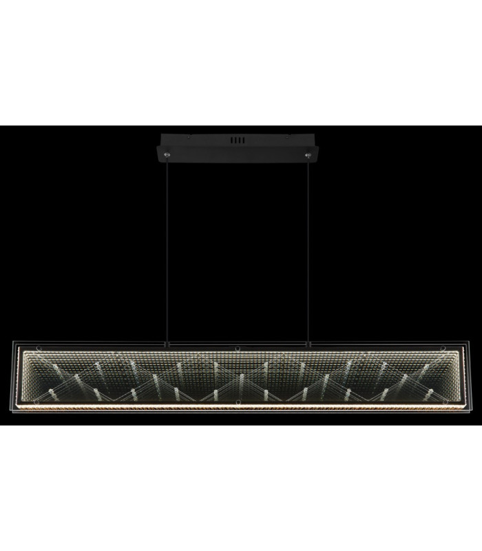 Mirrora Bar Pendant Ceiling Light Matt Black Glass Mirror LED 2700/6500K-7
