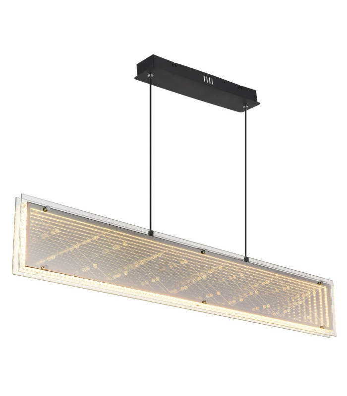 Mirrora Bar Pendant Ceiling Light Matt Black Glass Mirror LED 2700/6500K-8