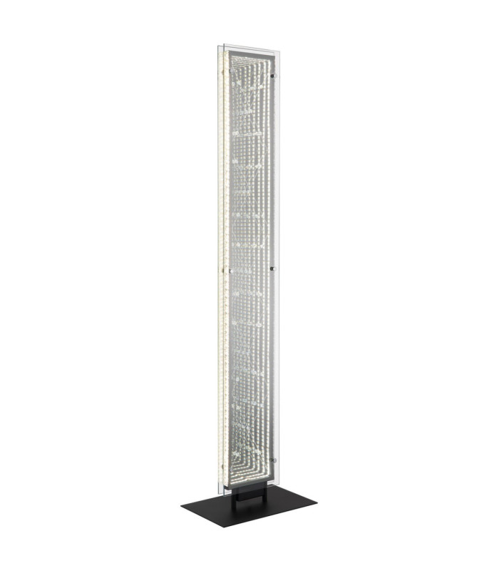 Mirrora Floor Lamp Matt Black Glass Mirror LED 2700/6500K-1