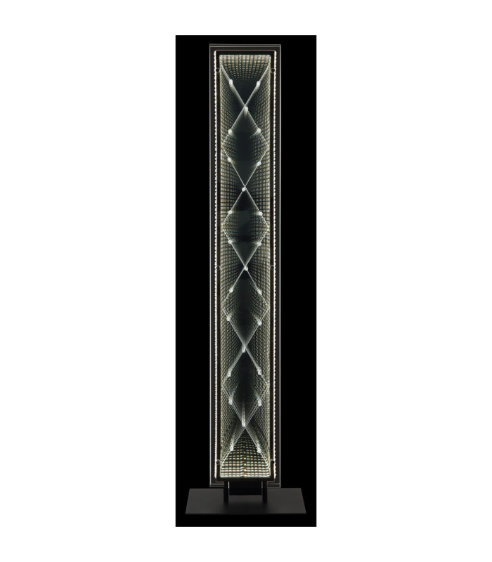 Mirrora Floor Lamp Matt Black Glass Mirror LED 2700/6500K-6
