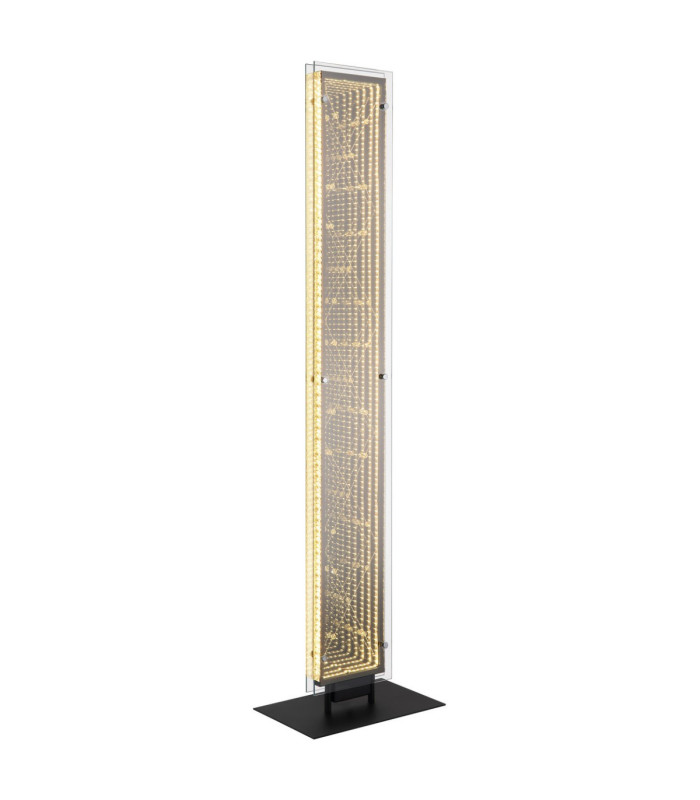Mirrora Floor Lamp Matt Black Glass Mirror LED 2700/6500K-7
