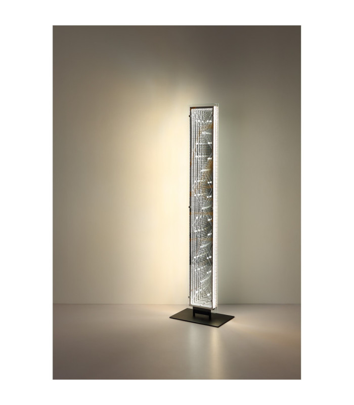 Mirrora Floor Lamp Matt Black Glass Mirror LED 2700/6500K-10
