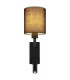 Zamora Reading Wall Light Matt Black Textile Black Shade E27-4