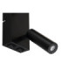 Zamora Reading Wall Light Matt Black Textile Black Shade E27-5