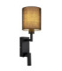 Zamora Reading Wall Light Matt Black Textile Black Shade E27-8